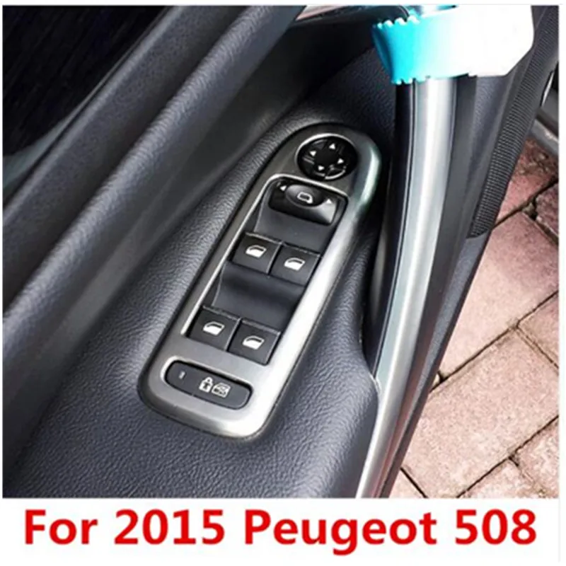 4 шт. для Peugeot 508 2015 стеклянная крышка переключателя отделка двери окна