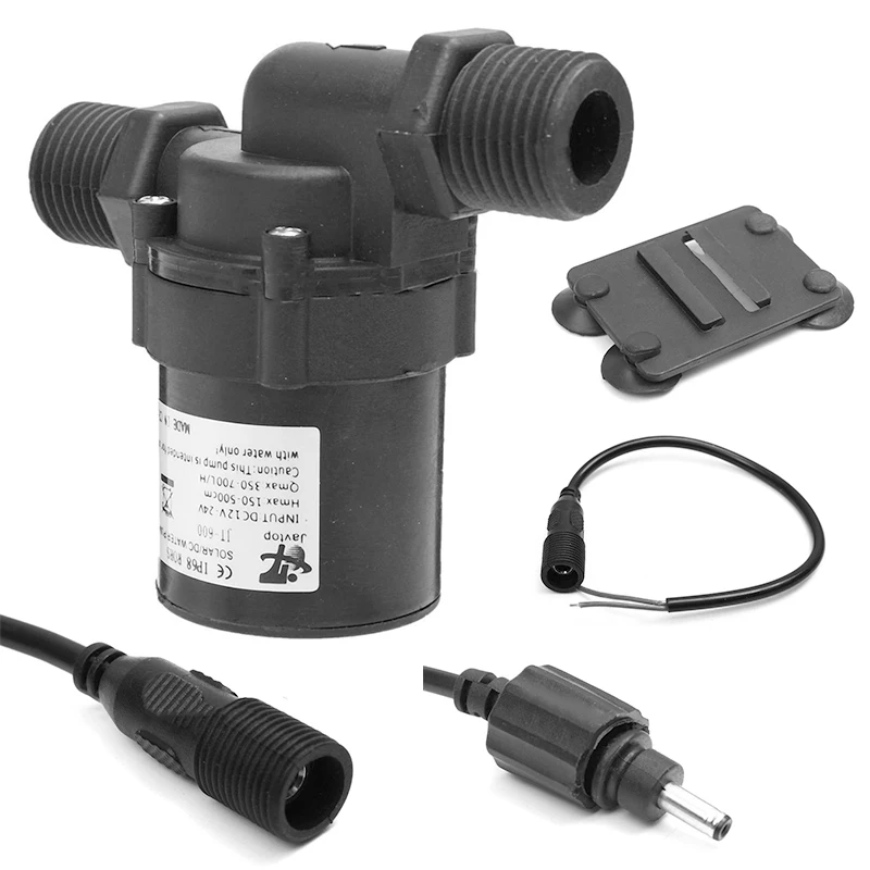 New DC24V 5M 700L/H Hot Water Circulation Pump Brushless Motor Solar Water Pump Set Accessories