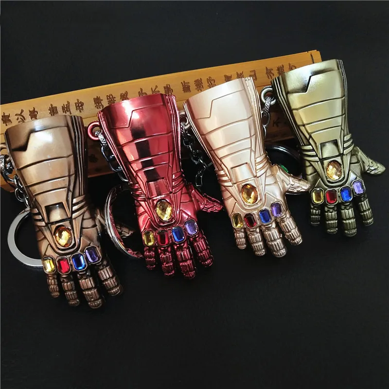 

New Arrival Iron-man the Second Hand Keychain High Quality Fashion Colorful Rhinestone Hand Key Holder 12pcs/lot