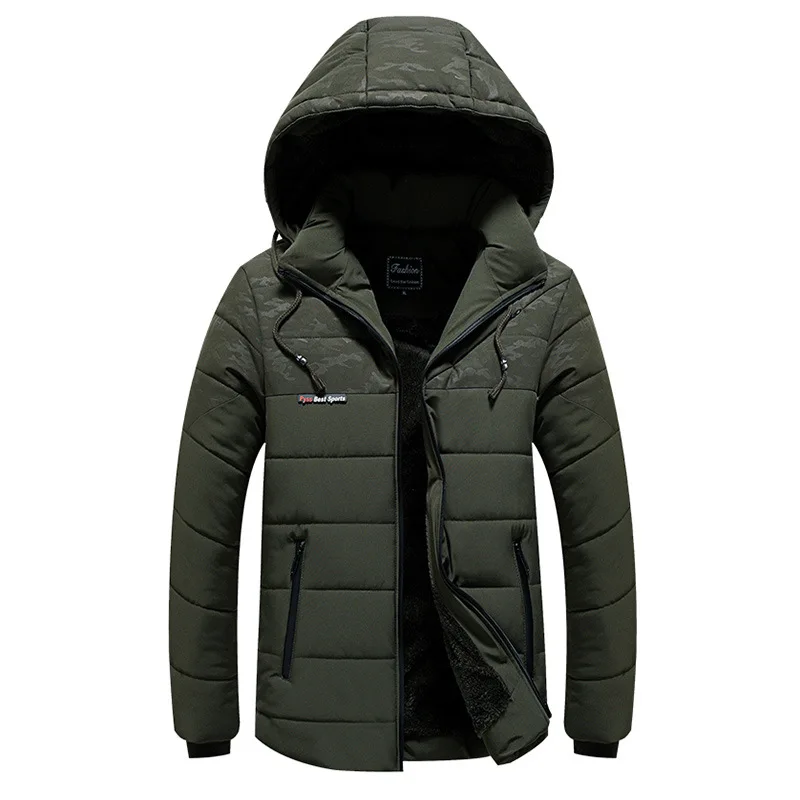 

New 2019 Casual Classic Winter Jacket Men Warm Padded Hooded Overcoat Fashion Outerwear Coat Plus Size L-4XL 5XL 6XL 7XL 8XL
