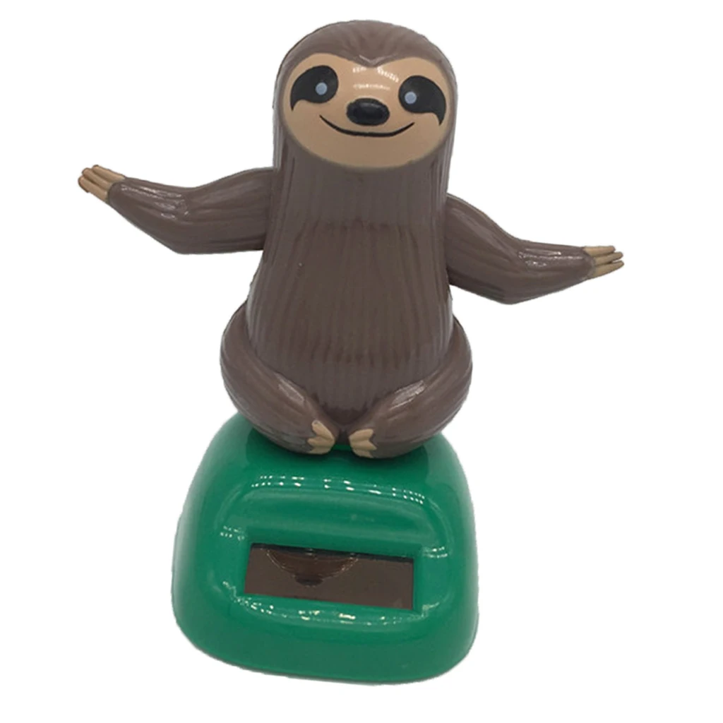 Cute Solar Powered Bobbling Toy Shaking Hand Sloth Home/Office/Car Desk Ornament Kids Children Birthday Gift