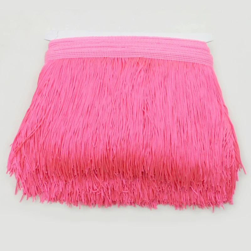 10yard DIY Accessory Sew Latin Trim Hot Pink Lace Ribbon Polyester Tassel Fringe Dress Garment