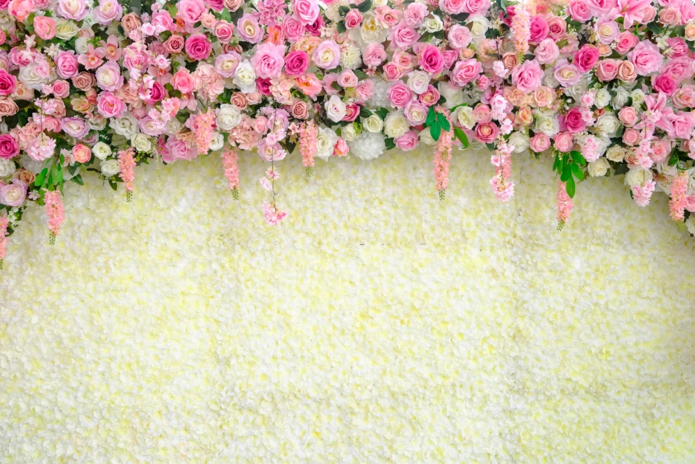 Wedding Ceremony Backdrop Floral Wall Baby Birthday Banner Cake