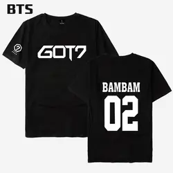 БЦ футболка got7 забавная футболка большие размеры BAMBAM JB harajuku получил 7 YoungJae уличной хип-хоп rap Базовая футболка Женские однотонные