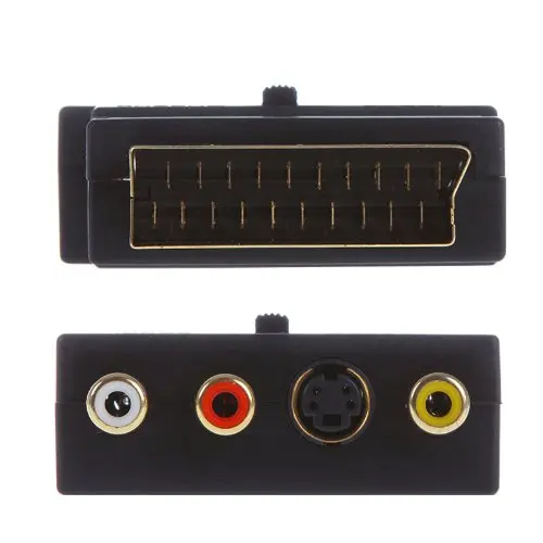 AAAE Топ RGB Scart Композитный RCA + S Video AV ТВ аудио адаптер|Кабели VGA| |