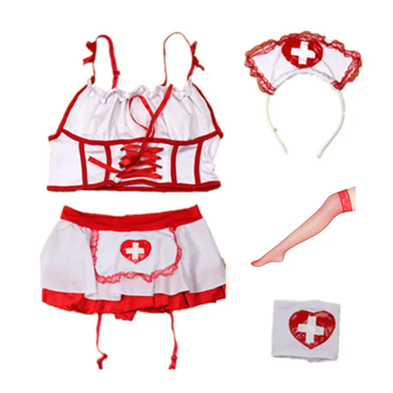 Женское сексуальное нижнее белье медсестры косплей Babydoll эротическое