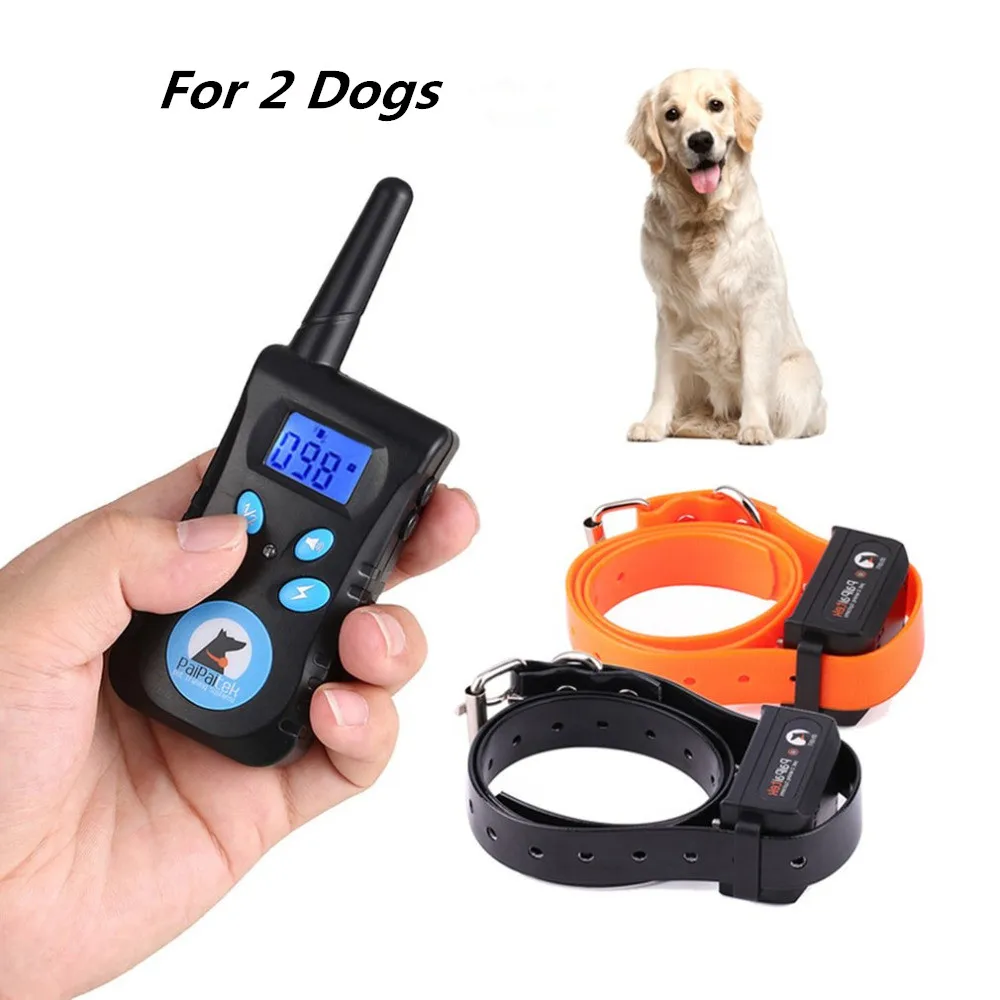 

500M Electric Pet Dog Training Collar Trainer Remote Control Waterproof Shock Vibration Light Word Command Dog Training Device