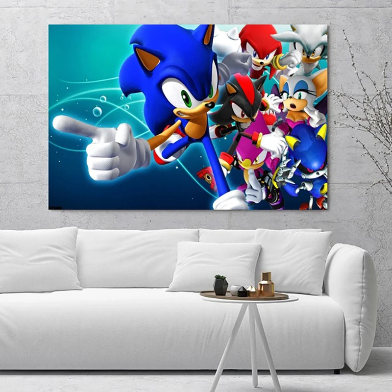 

Home Decoration Diy 5D Diamond Embroidery Sonic The Hedgehog Painting Game Picture Cross Stitch Full Square Drill Wall Sticker