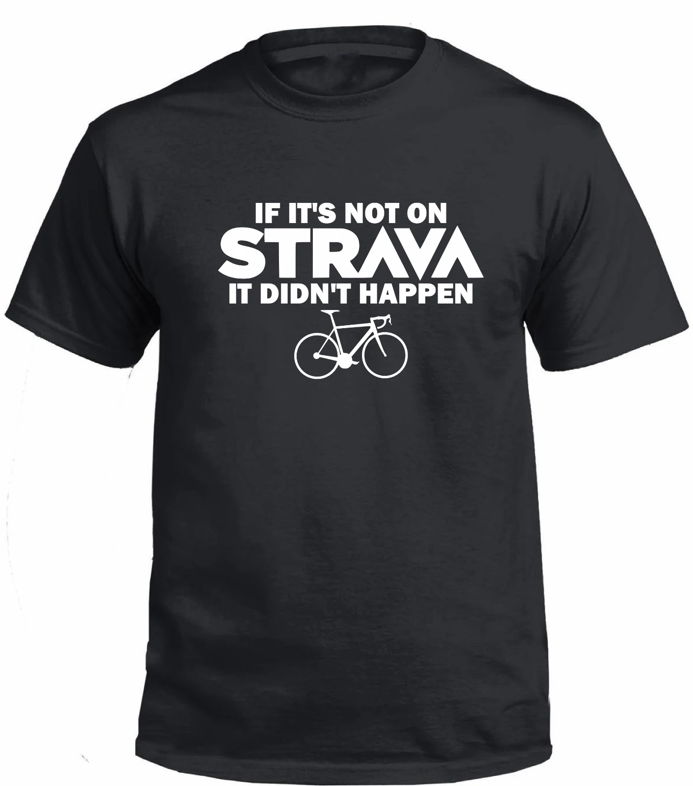 Хит продаж модная футболка с надписью IF IT NOT ON STRAVA DIDNT забавная футболка|Футболки| |