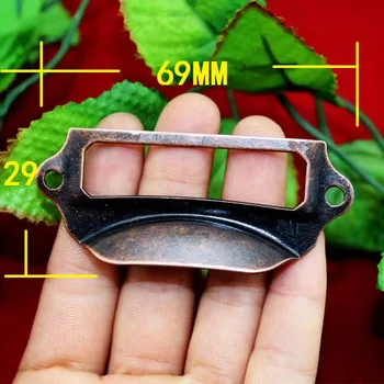 

Bulk Vintage Kitchen Drawer Cabinet Door Handle Furniture Knobs Cupboard Shell Label Pull Handles,Card Holder,69*29mm,100Pcs