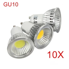 Супер яркий GU10 лампочка с регулируемым уровнем света светодиодный потолочный светильник AC85-265V 9 Вт, 12 Вт, 15 Вт, GU10 COB светодиодный светильник GU10 Светодиодный прожектор 10 шт