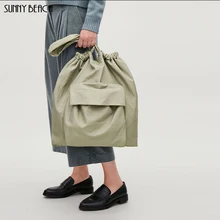 Новые дизайнерские сумки на завязках с двумя карманами, женские сумки, сумки для покупок