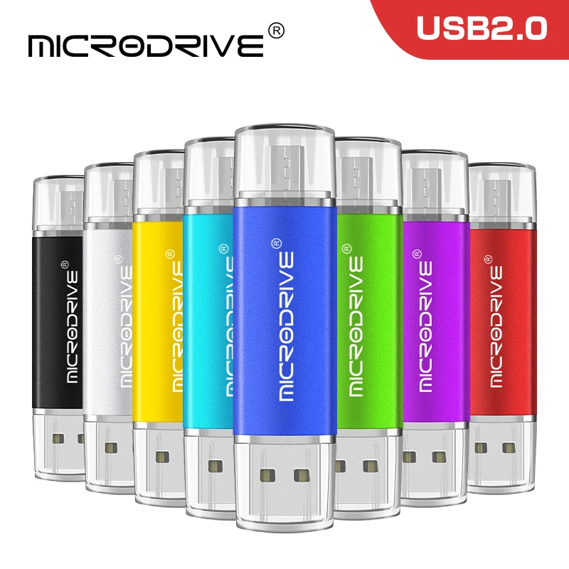 Новинка OTG флеш диск USB 2 0 32 ГБ 16 8 металлическая карта памяти Флешка 64 128 накопитель