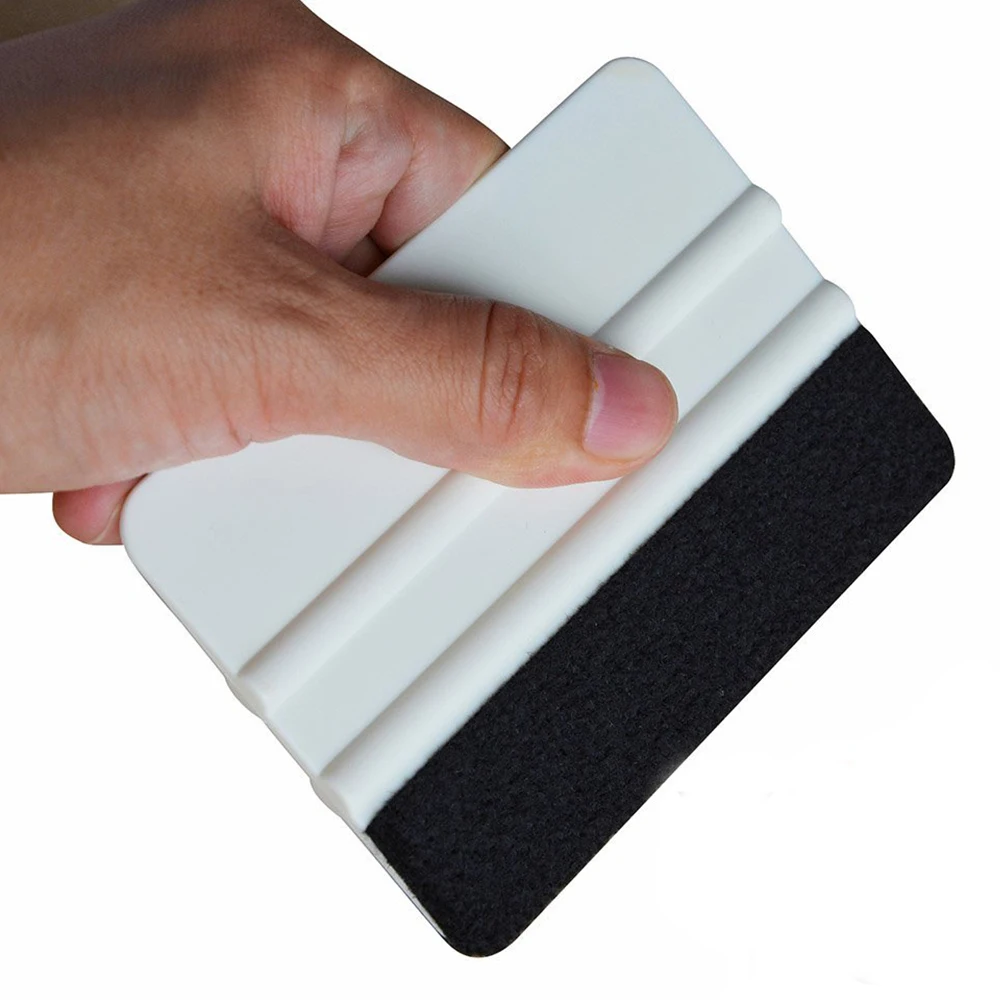 EHDIS 100Pcs Carbon Fiber Film Vinyl Squeegee Felt Fabric Scraper Car Wrap Tool Window Tint Plastic Wrapping Tool House Cleaning