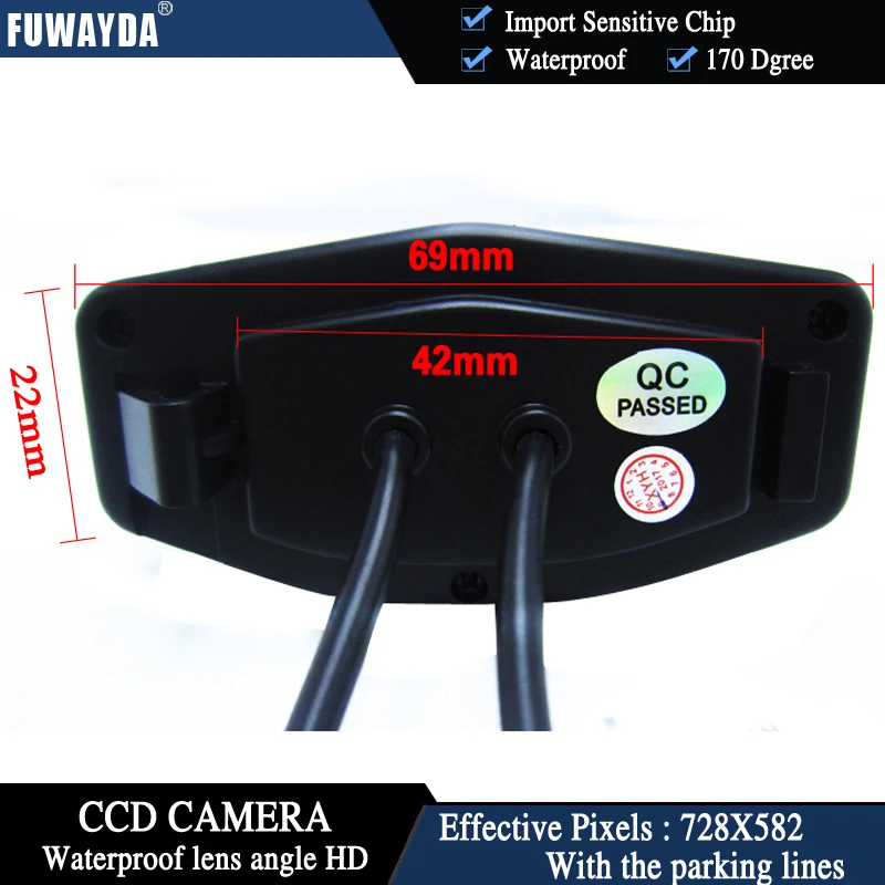 Comprar Cámara de visión nocturna FUWAYDA CCD resistente al agua para aparcar marcha atrás para Honda Accord Pilot Civic Odyssey Acura TSX