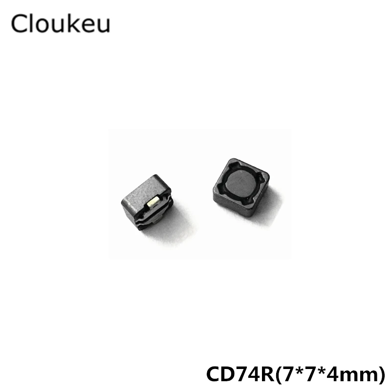 500pcs Chip Power Inductor 7x7x4mm Cd74r 2.2uh 3.3uh 4.7uh 6.8uh 10uh