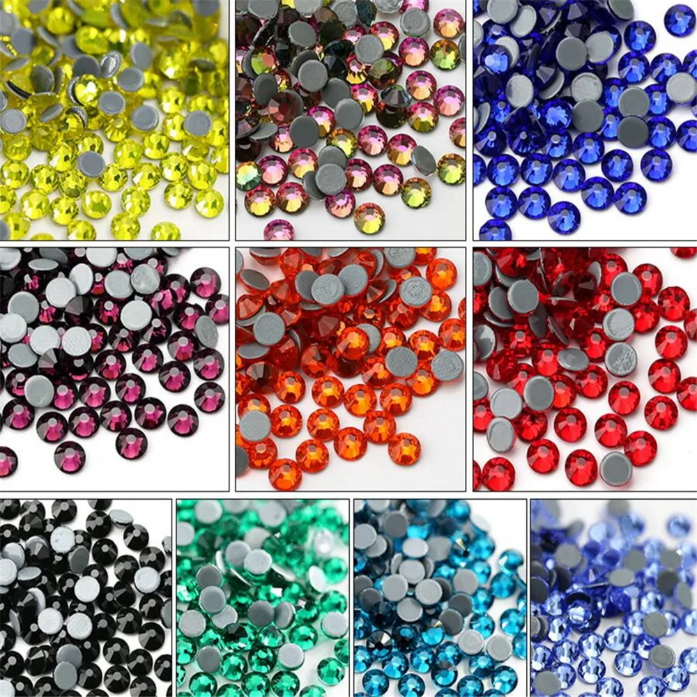 

MHS.SUN SS16 1440PCS Special Colors DMC Hot Fix Crystal Rhinestones For Clothing Iron On Hotfix Flatback Glass Crystal stone