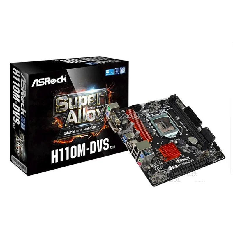 

NEW For ASRock H110M-DVS Original Desktop 1155 Motherboard H110 Socket LGA1151 DDR3 SATA3 USB3.0