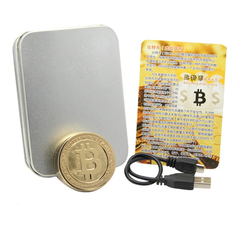 Новинка, хит, электронные зажигалки Bitcoin, USB, Металлическая резьба, монета, зажигалка для сигар, уникальный подарок для мужчин, гаджеты, бар, огонь, с металлической коробкой