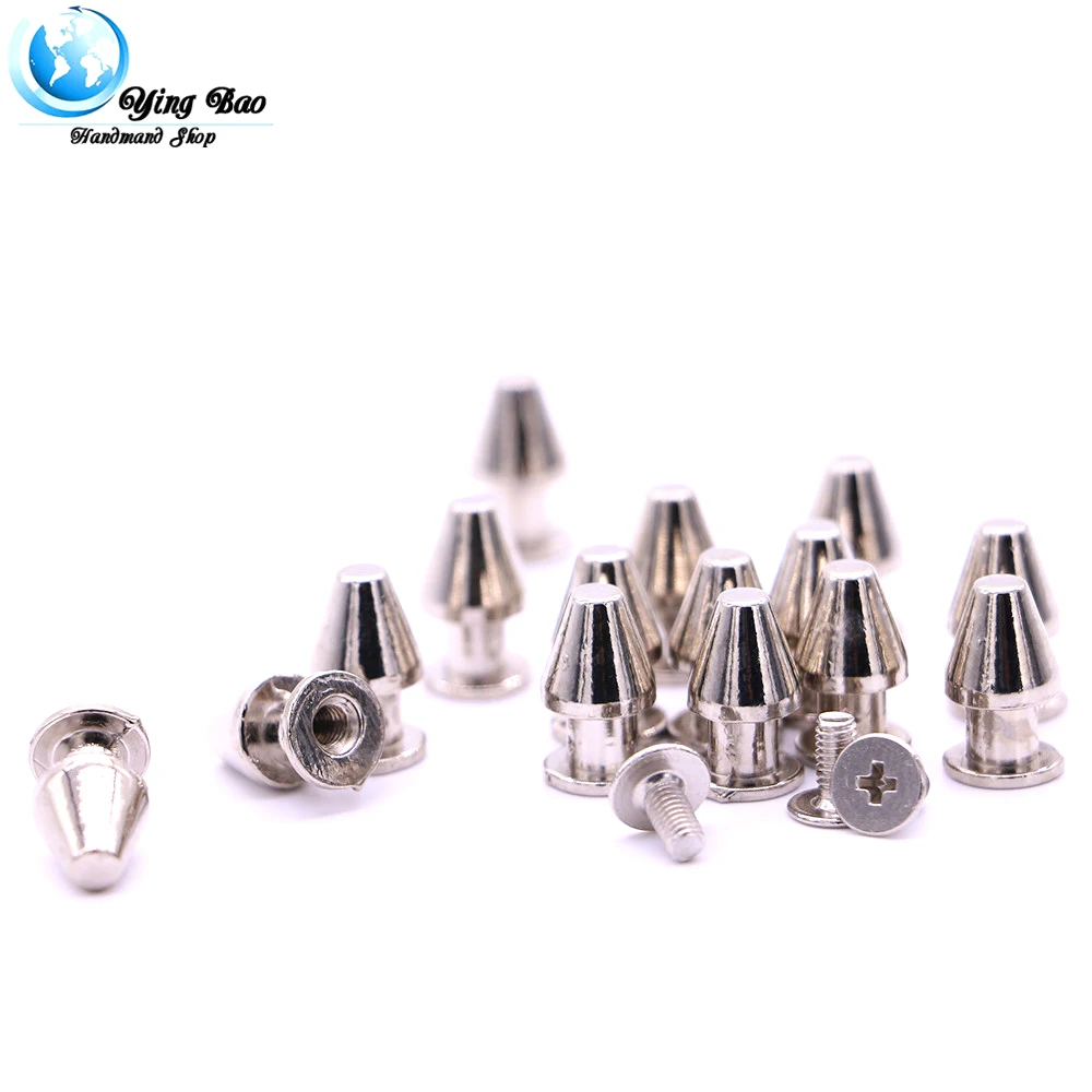 20sets/pack 8mm (Diameter), 13mm (Height) 3 Colors  gold studs diy studs and spikes wholesale B-17
