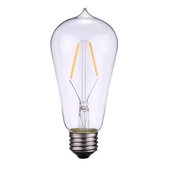 

2W St58 Led Filament Bulb E27 Base Led Filament Bulb Vintage Clear Glass Shell 360 Degree Lamp Decoration Led Candle Light Bulb