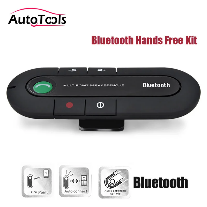 

2018 Speakerphone Wireless Bluetooth Handsfree car speaker bluetooth Car Kit MP3 music Player For iPhone/Android receiver
