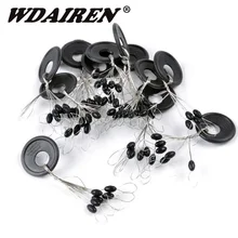 60 шт. 10 группа резиновый черный фиксатор овальные бобы космический стопор рыболовного поплавка бобы пространство, чтобы не повредить вертикальные аксессуары