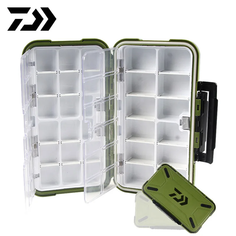 

Multifunctional DAIWA Waterproof Fishing Tackle Box Shockproof Lattice Box Storage Fishing Lure Spoon Hook Bait Fishing Gear Box