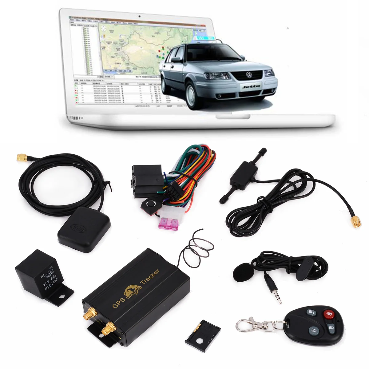 New 1 Set Car GPS Tracker Locator TK103B GPS/GSM/GPRS Vehicle Truck Car Burglar System with Remote Control Kit