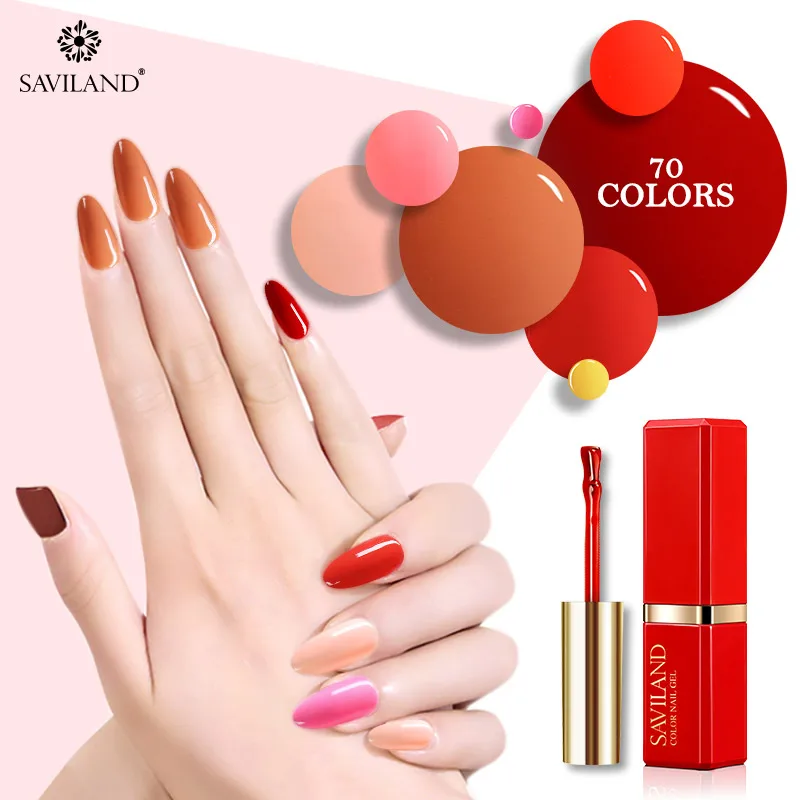 

SAVILAND 2019 New Arrival 70 Colors Arrival Primer Gel Varnish UV&LED Lamp Glitter Soak Off Long Lasting Gel Lacquer Nail Art