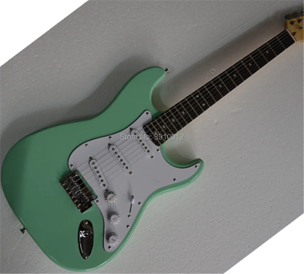 

Factory custom high quality st green electric guitar, guitars free shipping