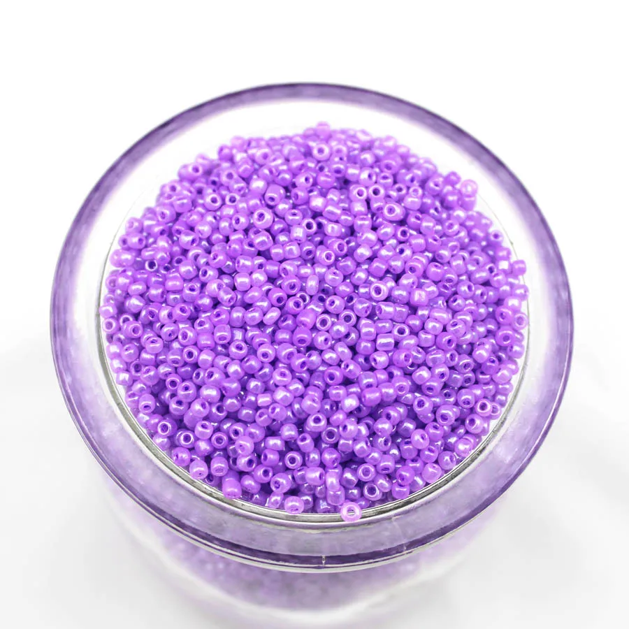 

16g 1000pcs 2mm 12/0 AB Purple Colorful Round Opaque Loose Spacer Beads Cezch Glass Seed Beads Handmade Jewelry DIY Garment Bead