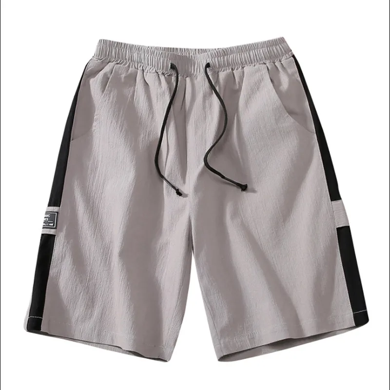 Новое поступление мужские летние хлопчатобумажные шорты дышащие свободные пляжные тренировочные брюки на шнурке фитнес джоггеры повседневные мужские штаны