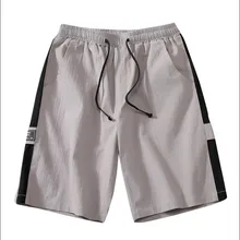 Новое поступление мужские летние хлопчатобумажные шорты дышащие свободные пляжные тренировочные брюки на шнурке фитнес джоггеры повседневные мужские штаны