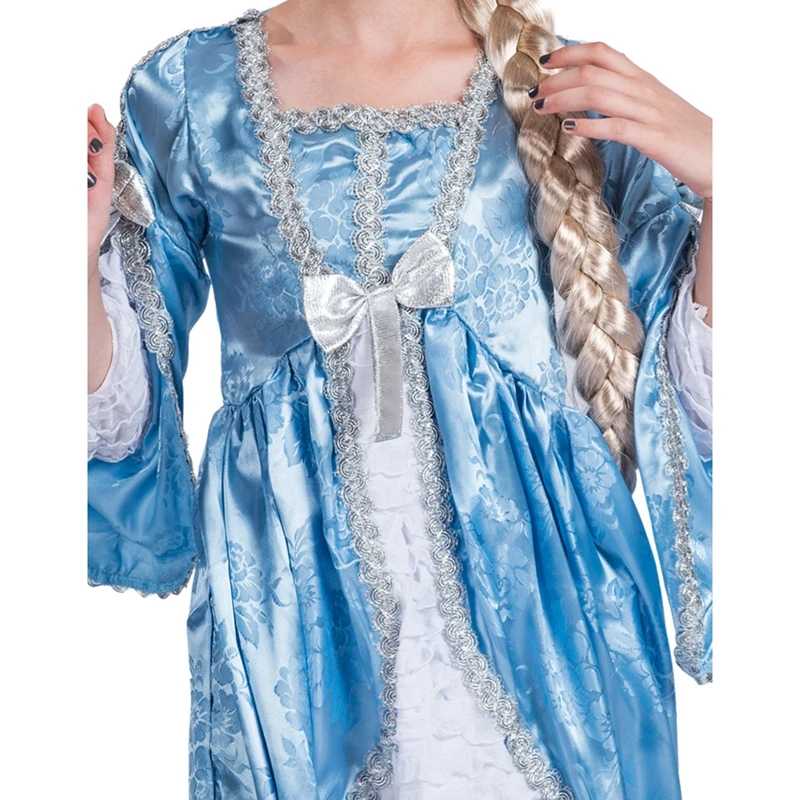 Ребенок маленький синий принцесса замок для девочек костюм на Хэллоуин