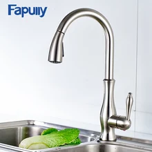 Fapully смеситель для кухни вытащить на бортике холодной и горячей раковина смеситель torneira поворотным изливом раковина кран кухня