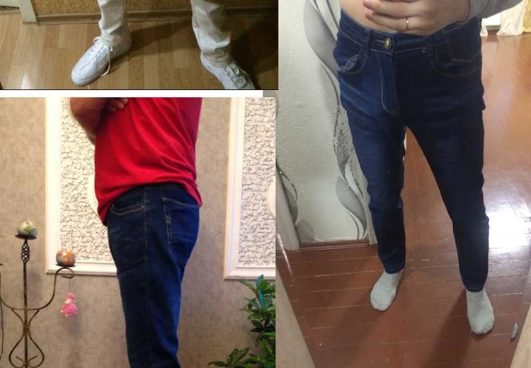 Модные мужские джинсы, новинка 2016, однотонные, стрейчевые узкие джинсы, Мужские повседневные брюки, мужские штаны, Трико