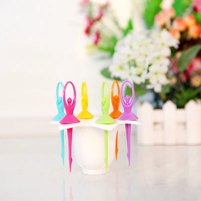

Beautiful faery and colorful fruit fork set 8.5*8.5*8.5cm free shipping