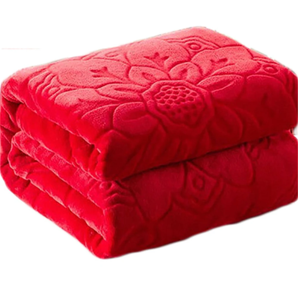 

320gsm Solid Embossed Flannel Blankets For Beds Home Bed Linens Mink Throw Winter Bed Sheet Sofa Cover Bedspread Plaid Blankets