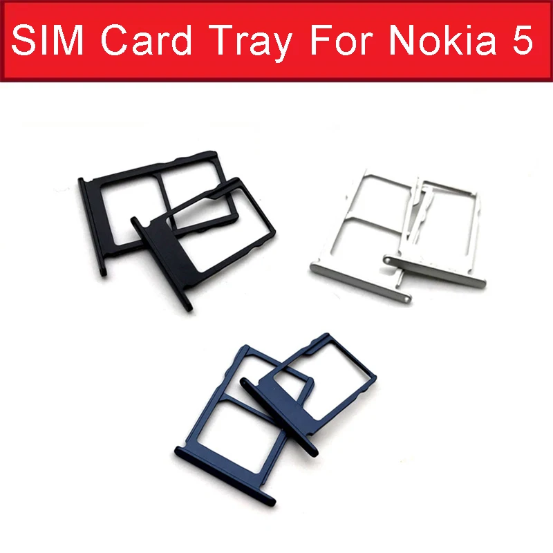 1 комплект держатель лотка для одной и двойной sim-карты для Nokia 5 N5 TA-1024 TA-1027 TA-1044 TA-1053 слот карты Micro SD Разъем адаптер запчасти