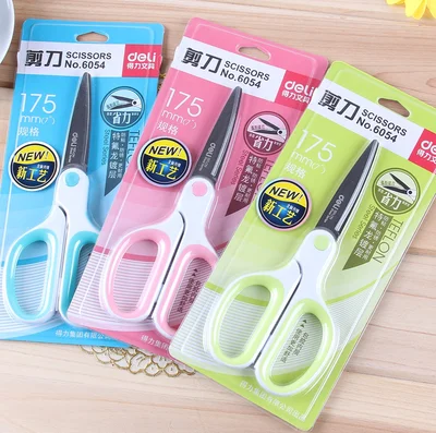 

Deli 6054 scissors Teflon scissors Office of scissors Save the scissors Wholesale and retail