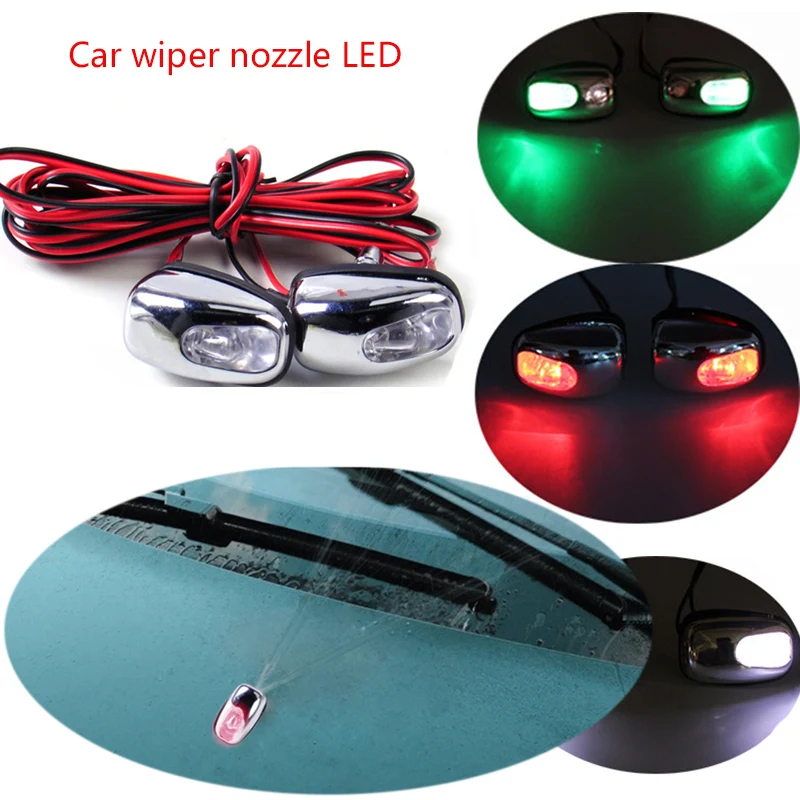 Car Warning LED Light Wiper Nozzle Spout Washer For Mercedes W211 W203 W204 W210 W205 W212 W220 AMG Jaguar XE XF XJ