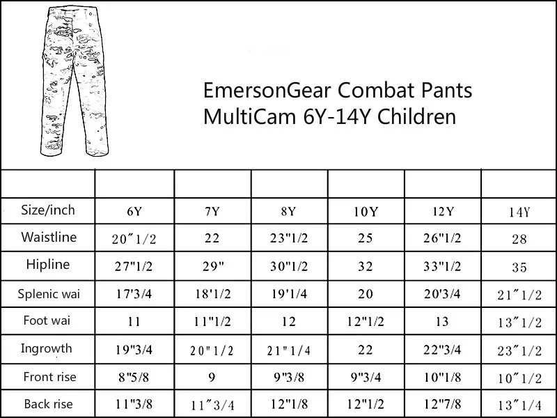 EmersonGear, Боевая форма, Мультикам, одежда для детей, тактическая Детская куртка и штаны, уличная охота, CS игры для детей от 6 до 14 лет