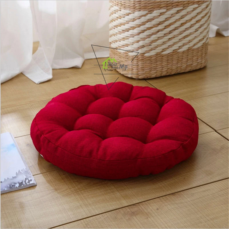 Подушка из хлопка и льна круглой формы 45 см|seat mat|cushion padchair seat |