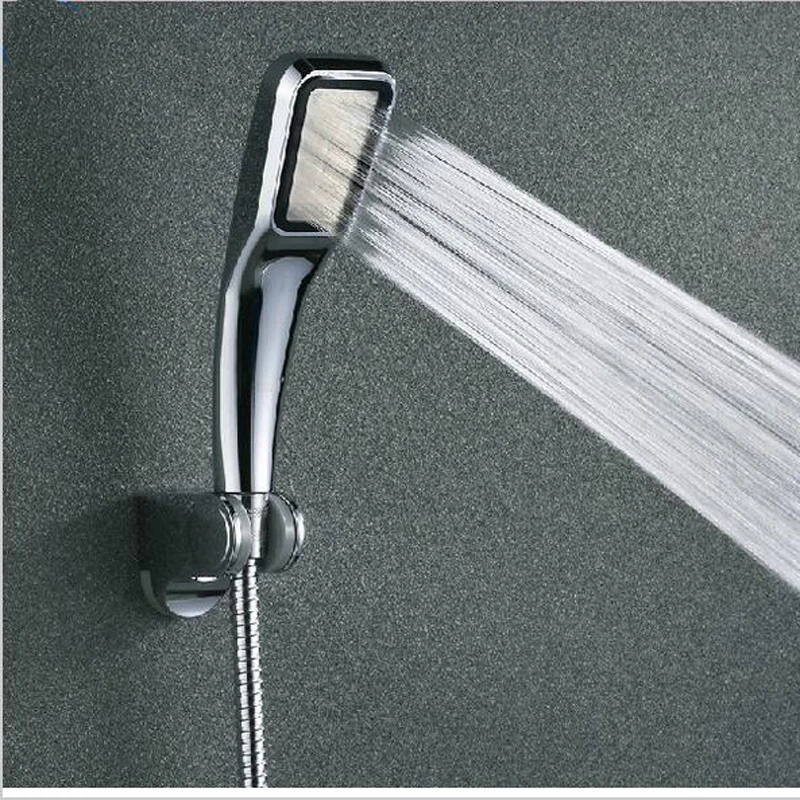 Chrome Bath Water Saving Pressure Boosting SPA Handheld Shower Spray