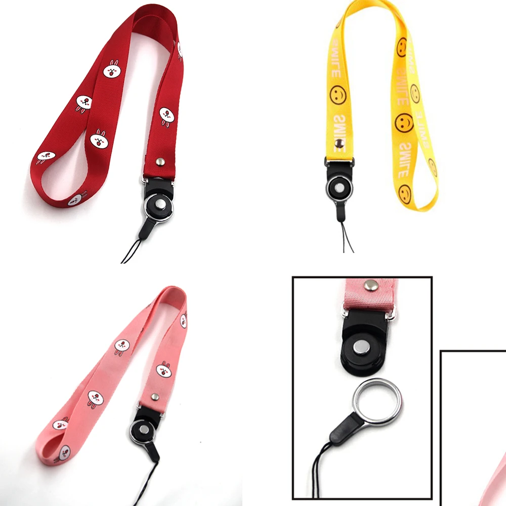 Mobile Phone Straps Rope Neck Lanyard for phones color cartoon Strap Key Phone Case Breast Plate Rope Buckle Ring Rotary Rope Mobile Phone Straps Rope Neck Lanyard for phones color cartoon Strap Key Phone Case Breast Plate Rope Buckle Ring Rotary Rope