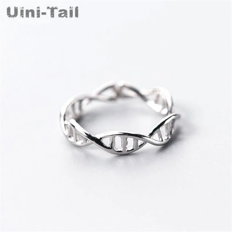 

Twisted ring female Korean influx student index finger ring 925 sterling silver Korean fashion jewelry fresh personality