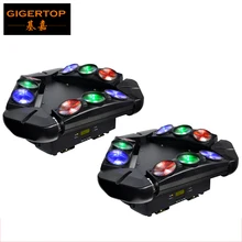 2 xLot 9 глаз светодиодный свет луча паука Adj свет с бесконечными вращающиеся лампы для сценического освещения 9/43 DMX каналов 5 угол луча для вечерние Клубные