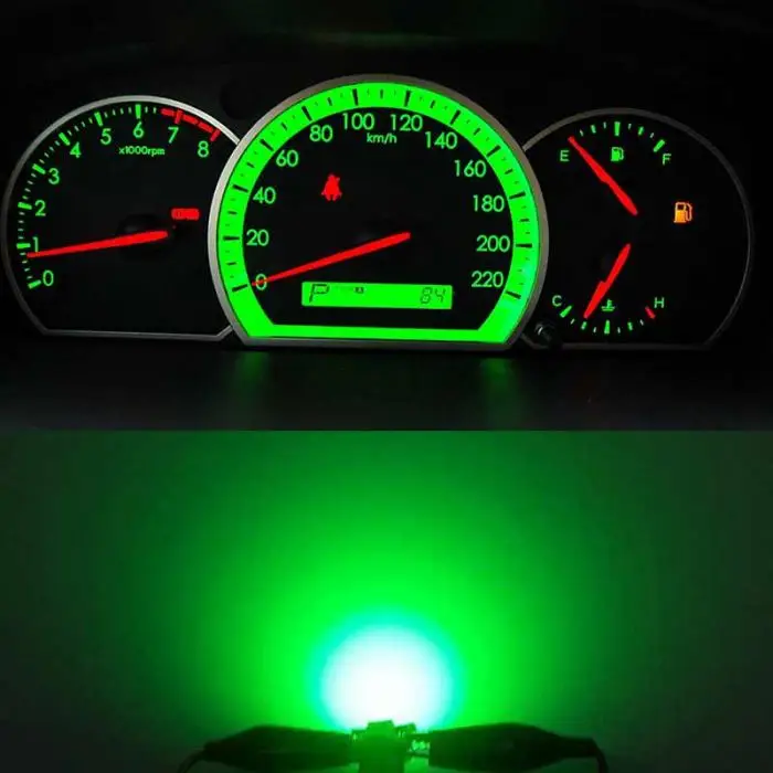 'The Best' 10pcs T5-B8.5D-5050smd LED SMD Lamp Gauge Speed Dash Bulb Dashboard Instrument Light 12V 889