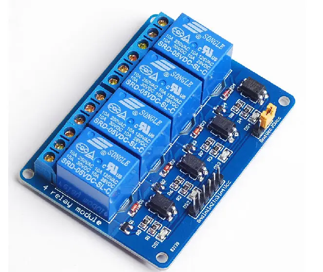 4 Channel Relay Module Controller 5V DC For Mega2560 r3 UNO R3 Raspberry Pi | Электронные компоненты и